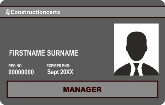 Black Manager CSCS Card