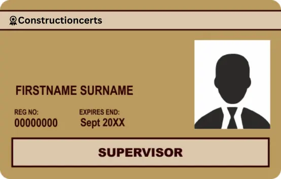 Gold Supervisor CSCS Card