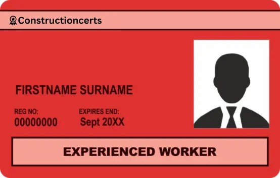 Red Experienced Worker CSCS Card