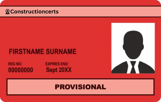 red Provisional CSCS Card